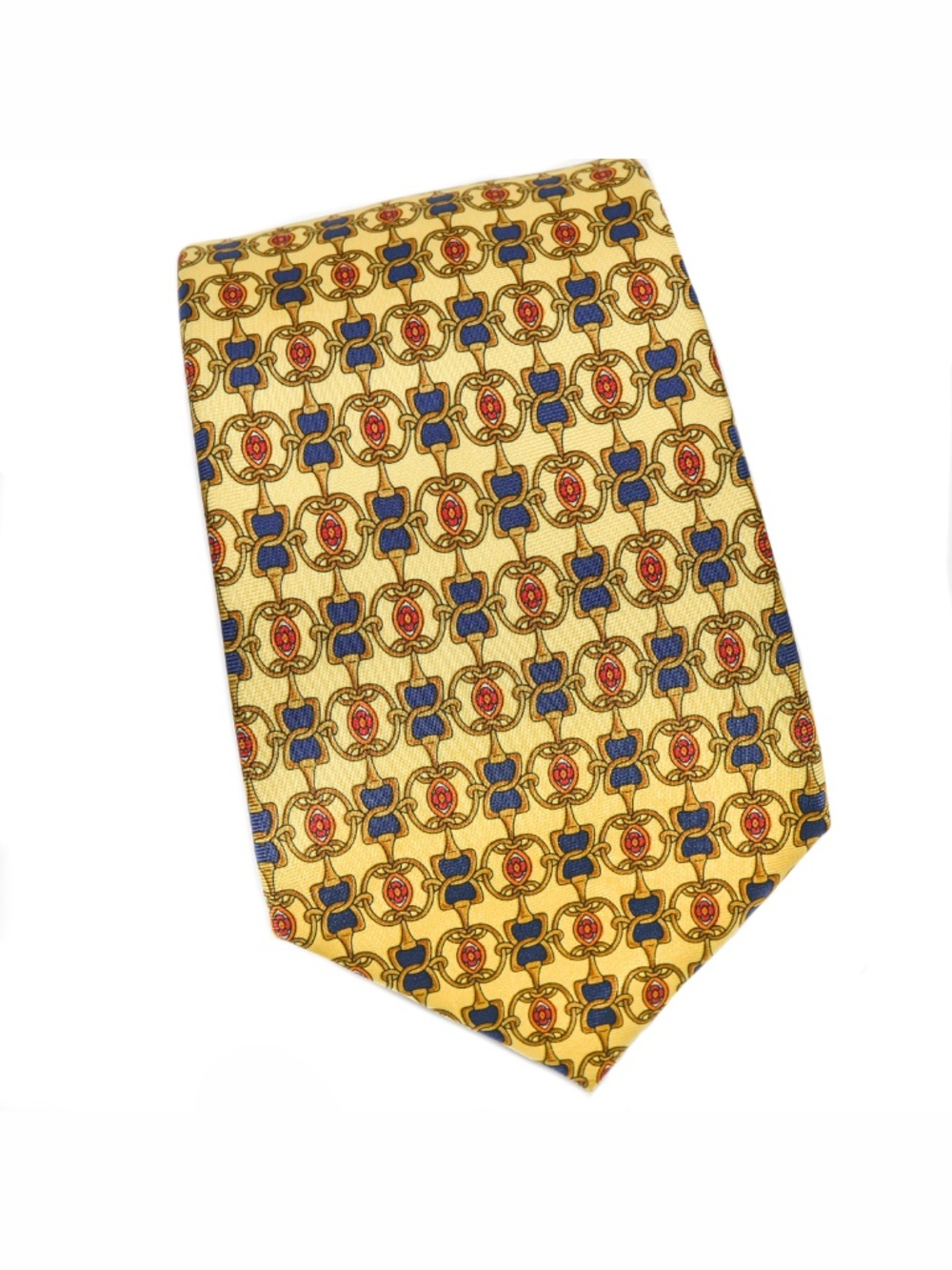 BURBERRYS BURBERRY Vintage 100% Silk Tie Horse Bit Motif Made in France